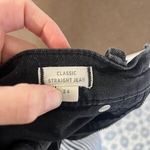 Madewell Black Classic Straight Jeans